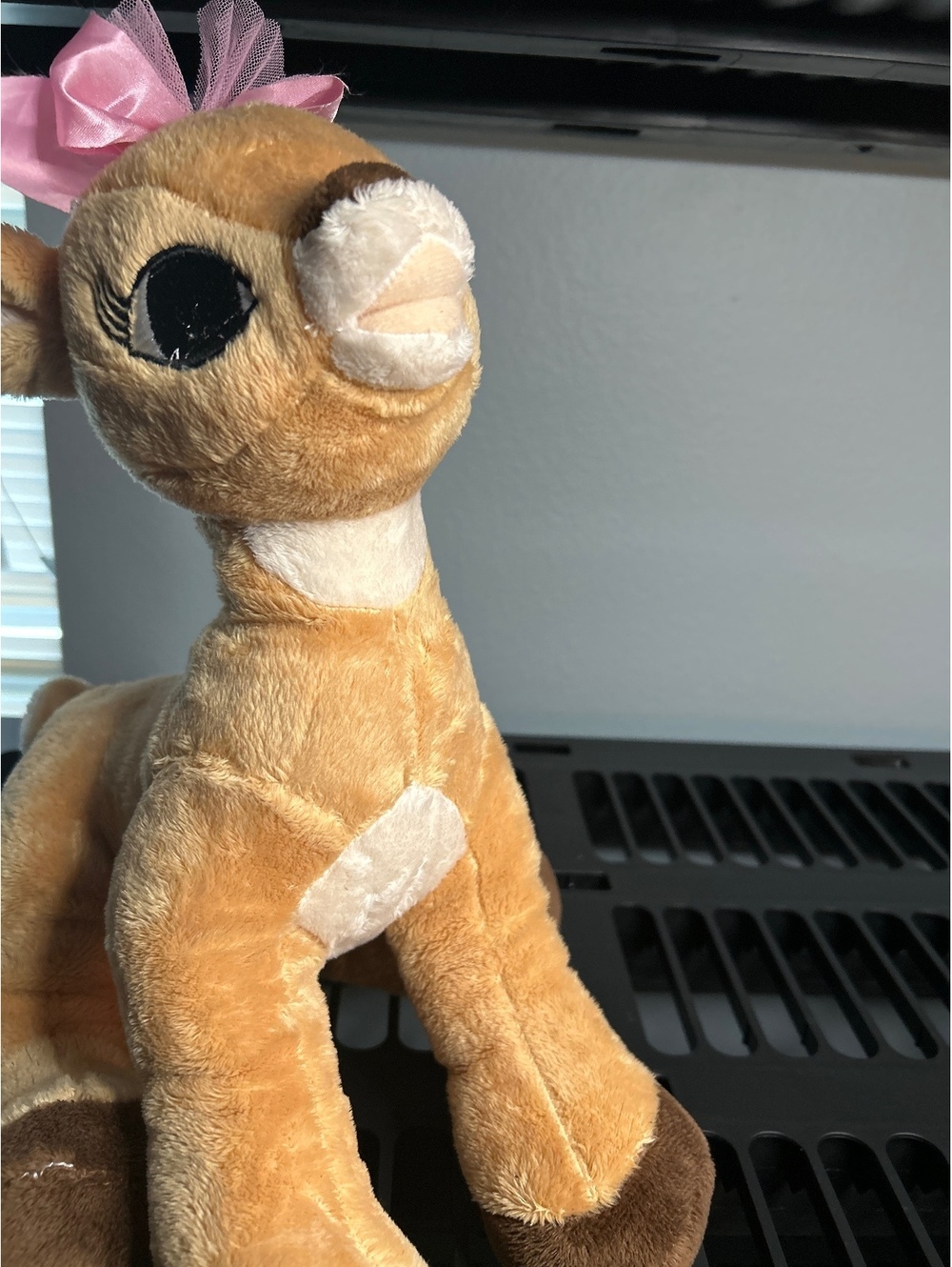 Plush Deer with Pink Bow